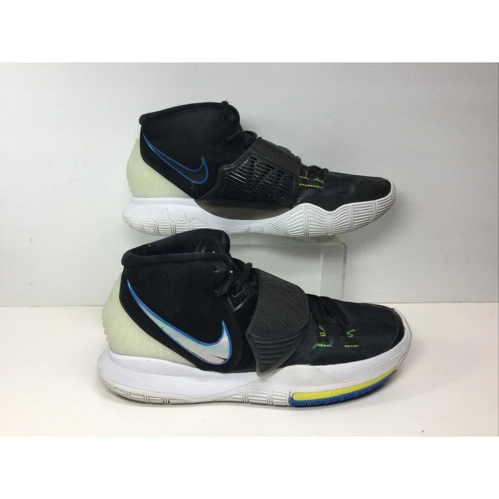 Nike Kyrie 6 Basketball Shoes Mens Sz 8.5 Sneakers Black‎ Hi Top BQ4630-004
